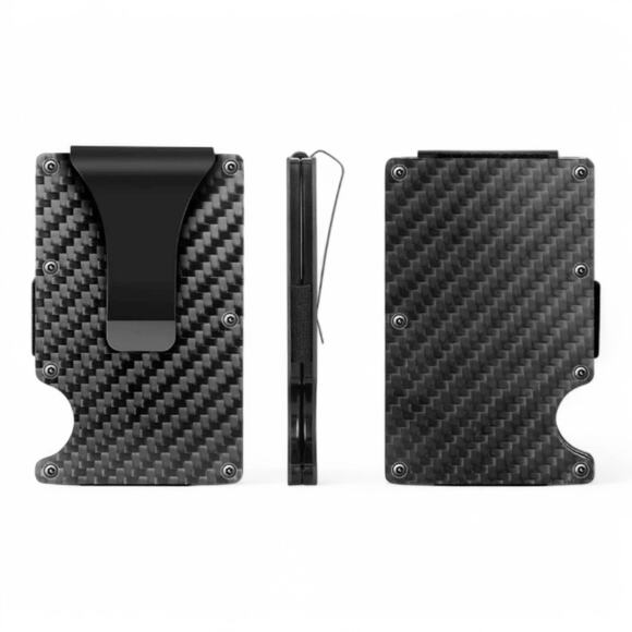 Slim RFID Card Holder Resin Brown and Black - Picture 2 of 2